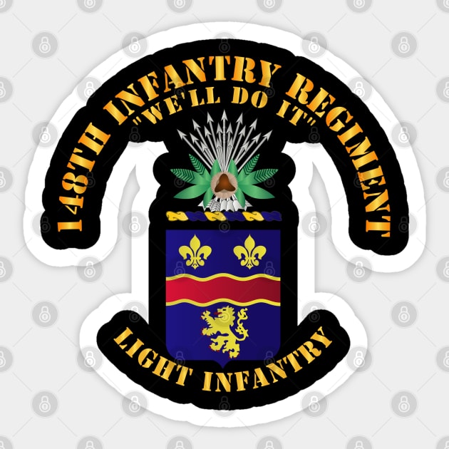 COA - 148th Infantry Regiment Sticker by twix123844